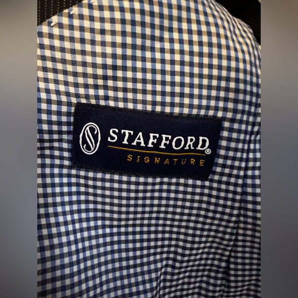 Blue pinstripe Stafford suit 40s - Picture 5 of 6